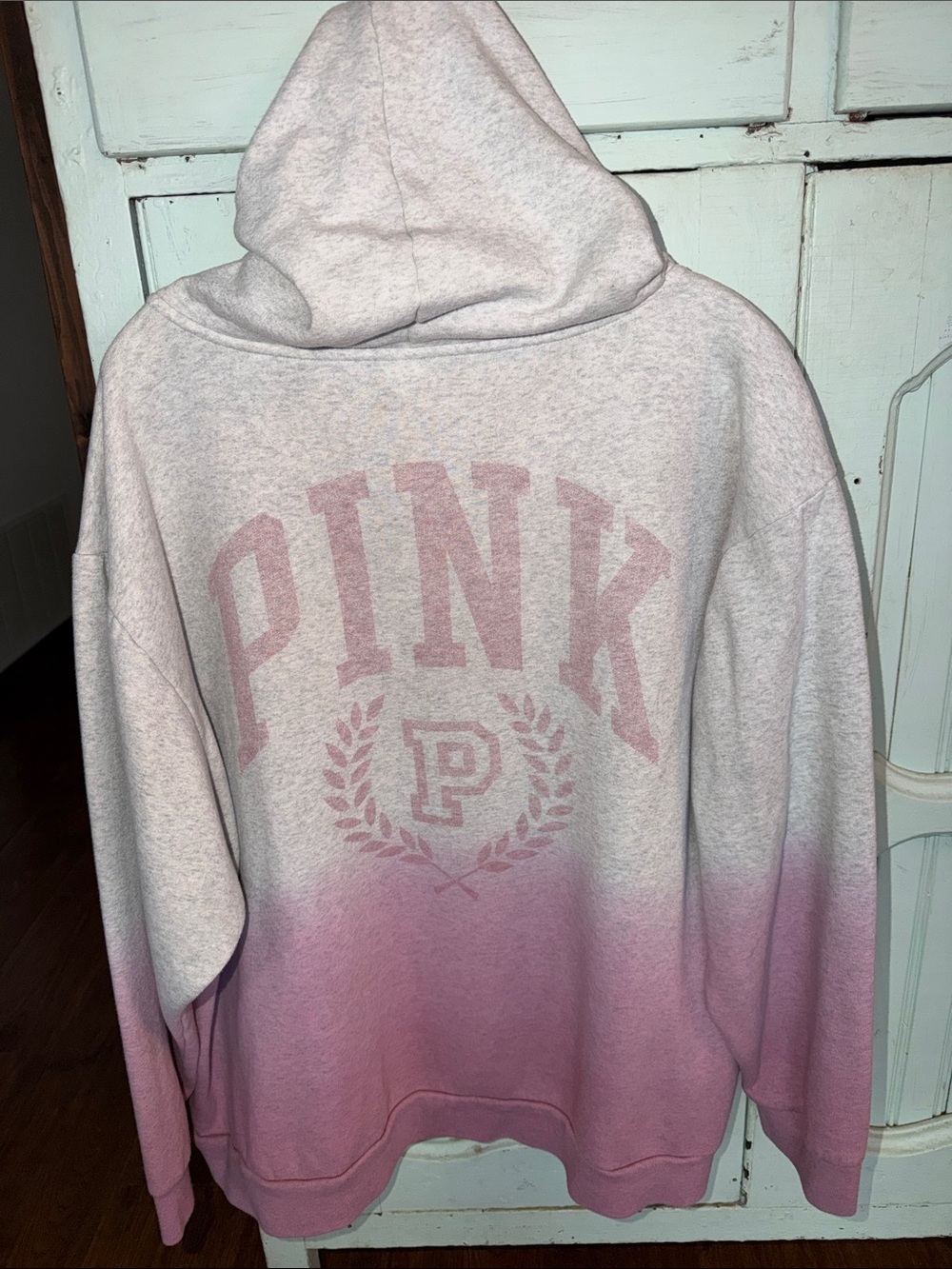 PINK Victoria's Secret Pink and Gray Zip-up Hoodie Jacket